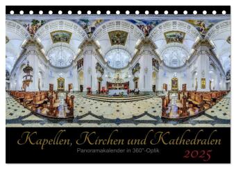 Kapellen, Kirchen und Kathedralen 2025 (Tischkalender 2025 DIN A5 quer), CALVENDO Monatskalender