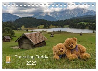 Travelling Teddy 2025 (Tischkalender 2025 DIN A5 quer), CALVENDO Monatskalender