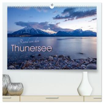 Rund um den Thunersee (hochwertiger Premium Wandkalender 2025 DIN A2 quer), Kunstdruck in Hochglanz