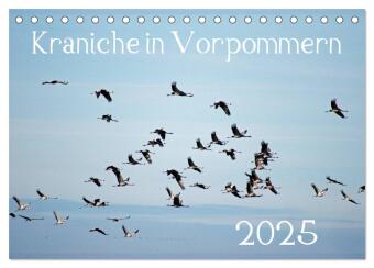Kraniche in Vorpommern (Tischkalender 2025 DIN A5 quer), CALVENDO Monatskalender