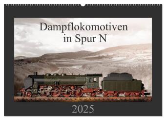 Dampflokomotiven in Spur N (Wandkalender 2025 DIN A2 quer), CALVENDO Monatskalender