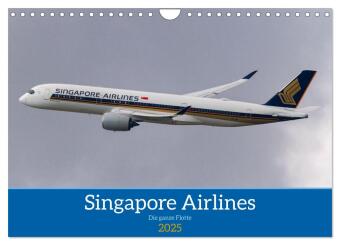 Singapore Airlines - Die ganze Flotte (Wandkalender 2025 DIN A4 quer), CALVENDO Monatskalender