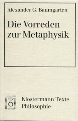 Die Vorreden zur Metaphysik