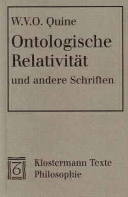 Ontologische Relativität und andere Schriften