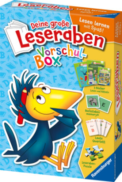 Deine große Leseraben Vorschul-Box - lesen lernen mit Spaß - Erstlesebücher, Spiele, Sticker und vieles mehr