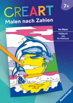 Ravensburger CreArt Malen nach Zahlen ab 7: Im Meer, Malbuch, 24 Motive