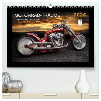 Motorrad-Träume - Chopper und Custombikes (hochwertiger Premium Wandkalender 2026 DIN A2 quer), Kunstdruck in Hochglanz