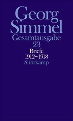 Gesamtausgabe, Bd. 23, Briefe 1912-1918, Jugendbriefe