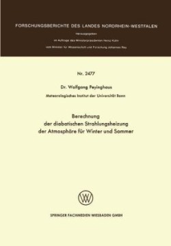 Berechnung der diabatischen Strahlungsheizung der Atmosphäre für Winter und Sommer