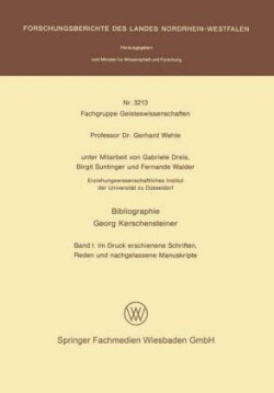 Bibliographie Georg Kerschensteiner