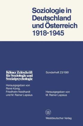 Soziologie in Deutschland und Österreich 1918–1945