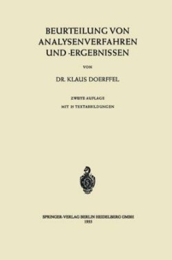 Beurteilung von Analysenverfahren und -Ergebnissen