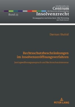 Rechtsschutzbeschraenkungen im Insolvenzeroeffnungsverfahren