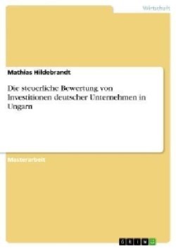 steuerliche Bewertung von Investitionen deutscher Unternehmen in Ungarn