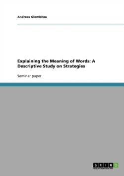 Explaining the Meaning of Words: A Descriptive Study on Strategies