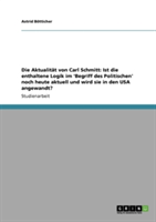 Die Aktualität von Carl Schmitt: Ist die enthaltene Logik im 'Begriff des Politischen' noch heute aktuell und wird sie in den USA angewandt?