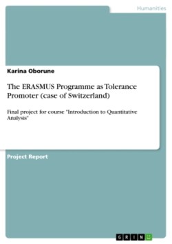 The ERASMUS Programme as Tolerance Promoter (case of Switzerland)
