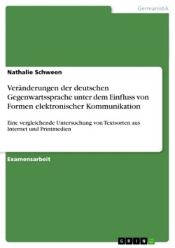 Veränderungen der deutschen Gegenwartssprache unter dem Einfluss von Formen elektronischer Kommunikation