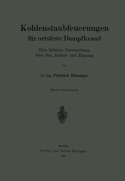 Kohlenstaubfeuerungen für ortsfeste Dampfkessel