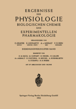 Ergebnisse der Physiologie Biologischen Chemie und Experimentellen Pharmakologie