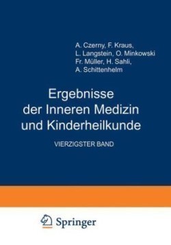 Ergebnisse der Inneren Medizin und Kinderheilkunde