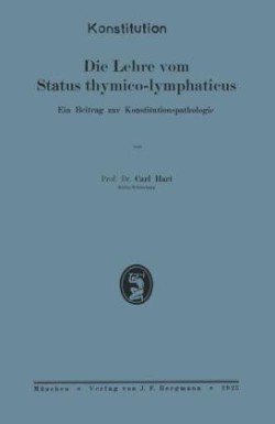 Die Lehre vom Status thymico-lymphaticus