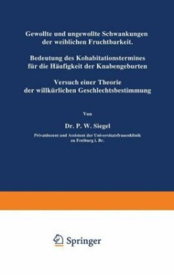 Gewollte und ungewollte Schwankungen der weiblichen Fruchtbarkeit Bedeutung des Kohabitationstermines für die Häufigkeit der Knabengeburten