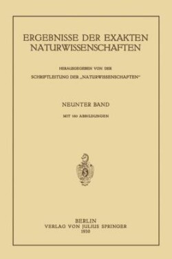 Ergebnisse der Exakten Naturwissenschaften