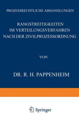 Rangstreitigkeiten im Verteilungsverfahren nach der Zivilprozessordnung