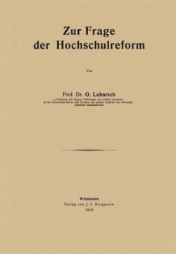 Zur Frage der Hochschulreform