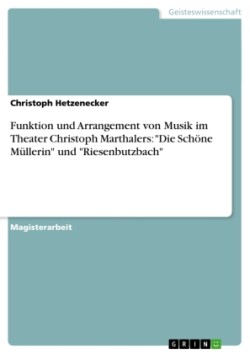 Funktion und Arrangement von Musik im Theater Christoph Marthalers: "Die Schöne Müllerin" und "Riesenbutzbach"