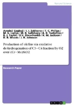 Production of olefins via oxidative de-hydrogenation of C3-C4 fraction by O2 over (Cr-Mo)SiO2
