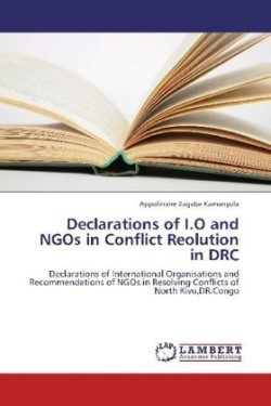 Declarations of I.O and NGOs in Conflict Reolution in DRC
