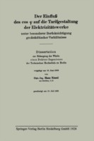 Der Einfluß des cos φ auf die Tarifgestaltung der Elektrizitätswerke unter besonderer Berücksichtigung großstädtischer Verhältnisse