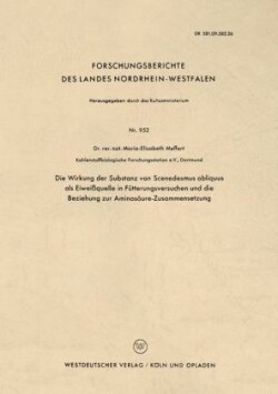 Die Wirkung der Substanz von Scenedesmus obliquus als Eiweißquelle in Fütterungsversuchen und die Beziehung zur Aminosäure-Zusammensetzung