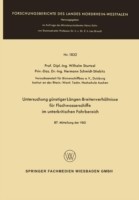 Untersuchung günstiger Längen-Breitenverhältnisse für Flachwasserschiffe im unterkritischen Fahrbereich