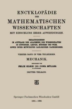 Encyklopädie der Mathematischen Wissenschaften mit Einschluss ihrer Anwendungen