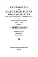 Encyklopädie der Mathematischen Wissenschaften mit Einschluss ihrer Anwendungen