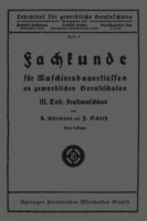 Fachkunde für Maschinenbauerklassen an gewerblichen Berufsschulen