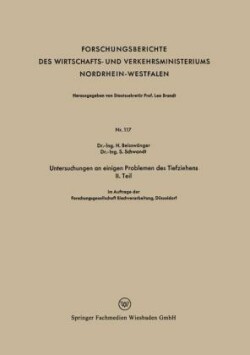 Untersuchungen an einigen Problemen des Tiefziehens II. Teil