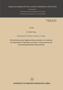 Die Bestimmung des Agglomerationszustandes von trockenen und dispergierten Pigmenten und dessen Zusammenhang mit anwendungstechnischen Eigenschaften