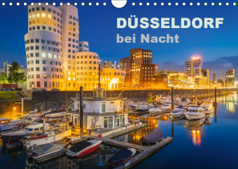 Düsseldorf bei Nacht (Wandkalender 2019 DIN A4 quer)