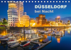 Düsseldorf bei Nacht (Tischkalender 2019 DIN A5 quer)