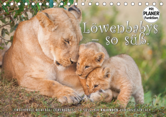 Emotionale Momente: Löwenbabys - so süß. (Tischkalender 2019 DIN A5 quer)