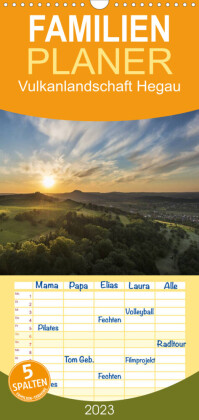 Familienplaner Vulkanlandschaft Hegau (Wandkalender 2023 , 21 cm x 45 cm, hoch)