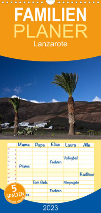 Familienplaner Lanzarote (Wandkalender 2023 , 21 cm x 45 cm, hoch)