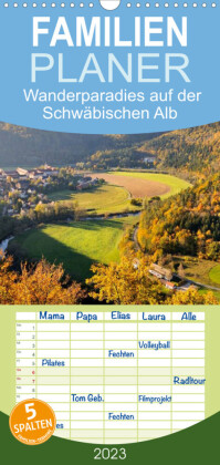 Familienplaner Das Donautal - Wanderparadies auf der Schwäbischen Alb (Wandkalender 2023 , 21 cm x 45 cm, hoch)