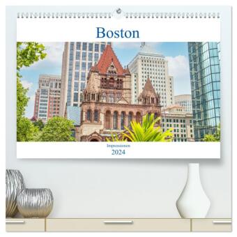 Boston - Impressionen (hochwertiger Premium Wandkalender 2024 DIN A2 quer), Kunstdruck in Hochglanz