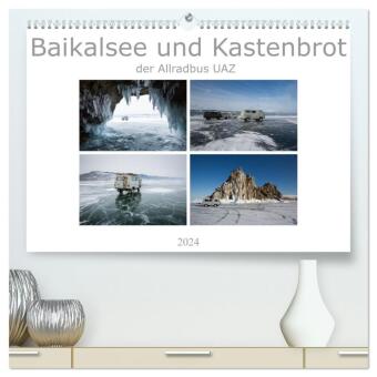 Baikalsee und Kastenbrot (hochwertiger Premium Wandkalender 2024 DIN A2 quer), Kunstdruck in Hochglanz