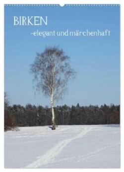 Birken - elegant und märchenhaft (Wandkalender 2024 DIN A2 hoch), CALVENDO Monatskalender
